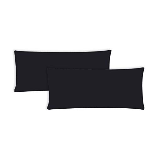 Müskaan Kissenbezug 40 x 80 cm – 2er Set Kissenbezüge – Kopfkissenbezug 40x80 aus Mikrofaser – bügelfrei, knitterfrei, mit Reißverschluss – weich & glatt – Schwarz Müskaan Kissenbezug 40 x 80 cm – 2er Set Kissenbezüge – Kopfkissenbezug 40x80 aus Mikrofaser – bügelfrei, knitterfrei, mit Reißverschluss – weich & glatt – Schwarz von Müskaan
