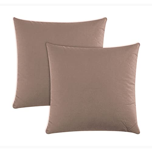 Müskaan Kissenbezug 80 x 80 cm – 2er Set Kissenbezüge – Kopfkissenbezug 80x80 aus Mikrofaser – bügelfrei, knitterfrei, mit Reißverschluss – weich & glatt – Taupe Müskaan Kissenbezug 80 x 80 cm – 2er Set Kissenbezüge – Kopfkissenbezug 80x80 aus Mikrofaser – bügelfrei, knitterfrei, mit Reißverschluss – weich & glatt – Taupe von Müskaan