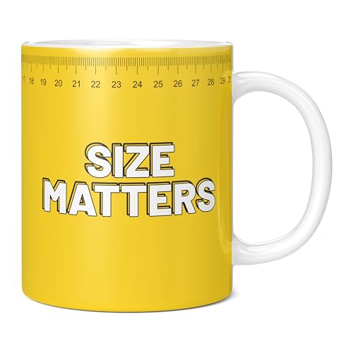 Mug Monster - Size Matters Riesentasse, extra große Jumbo-Tee- oder Kaffeetasse – Keramik-Kaffeetasse/Tasse, Geschenk für Männer oder Frauen, extra große und riesige Tasse erhältlich, 590 ml, weiße von Mug Monster