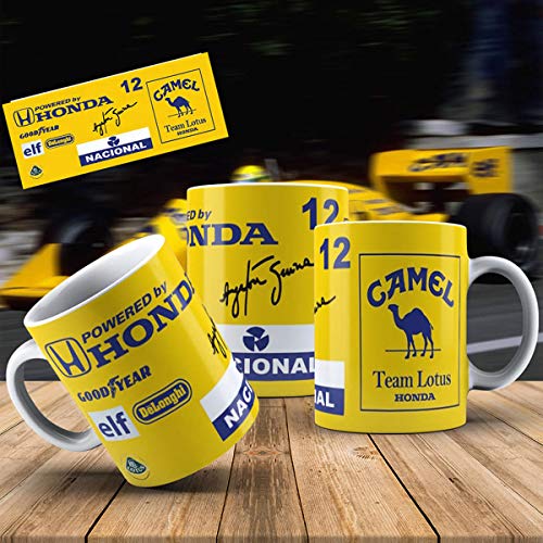 Mugtime (TM) – Ayrton Senna F1 Formel 1 Nacional Lotus Auto-Kaffeetasse, Keramik, 330 ml von Mug Time ideas, creativity & customisation