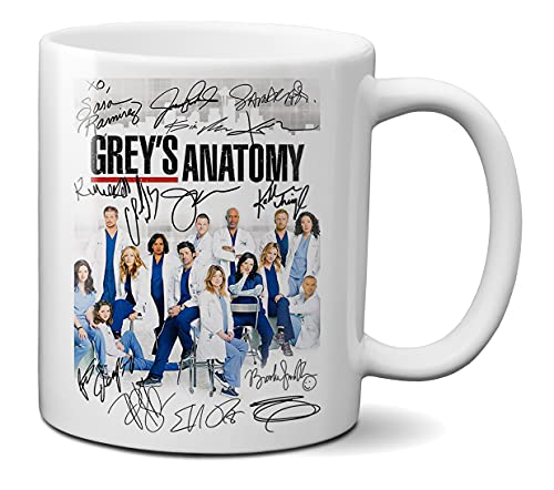 Mugtime (TM) – Grey's Anatomy Signatures Tee-/Kaffeetasse, Keramik, 330 ml von Mug Time ideas, creativity & customisation