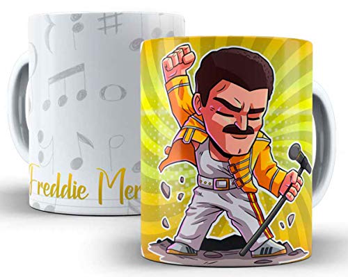 Mugtime (TM) – Icons of Music – Queen Freddie Mercury – Tasse aus Keramik, 330 ml von Mug Time ideas, creativity & customisation