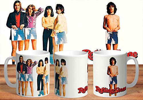 Mugtime (TM) – Rolling Stones Vintage Fotografie – Special Edition – Geschenktasse – Mick Jagger Keith Richards Gitarren – Rockmusik – tolles Geschenk für Fans – Keramik 330 ml von Mug Time ideas, creativity & customisation