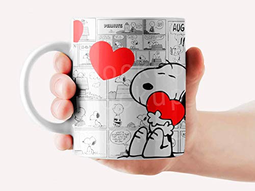 Mugtime (TM) – Snoopy Charlie Brown Cartoon Love – Süße Kaffee-/Teetasse – Keramik – Geschenk – 330 ml von Mug Time ideas, creativity & customisation