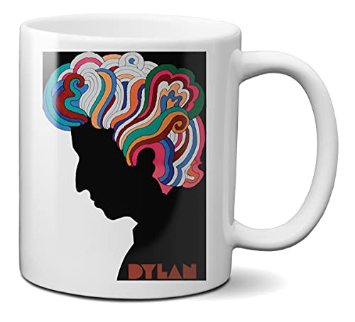 Mugtime (TM) – Tasse mit Bob Dylan Abstrakte Rockmusik inspirierte Tasse für Kaffee und Tee, Keramik, 330 ml von Mug Time ideas, creativity & customisation