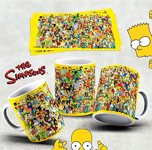 Mugtime Simpsons Kawaii Keramiktasse mit gelbem Hintergrund, 330 ml von Mug Time ideas, creativity & customisation