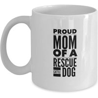 stolze Mama Eines Rettungshundes Hund Kaffeebecher, Geschenk Kaffeetasse, Rinder Rettungshund Urlaub Geburtstag Tasse von MugMinistry