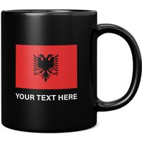 Albanien-Flagge Mit Individuellem Text, 325 Ml Kaffeetasse/Tasse - Perfektes Geburtstagsgeschenk Für Sie Oder Ihn | Geschenk Männer Frauen von GiftMonsterCo