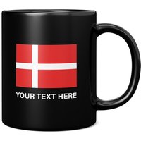 Dänemark-Flagge Mit Individuellem Text, 325 Ml Kaffeetasse/Tasse - Perfektes Geburtstagsgeschenk Für Sie Oder Ihn | Geschenk Männer Frauen von GiftMonsterCo