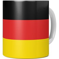 Deutschland Flagge Becher, Kaffeebecher, Geschenk Für Deutsch, Fußball Euro 2024 Schwarz Kaffeebecher von GiftMonsterCo