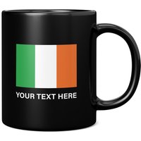 Irland Flagge Mit Benutzerdefiniertem Text 11 Unzen Kaffeebecher/Tasse - Perfektes Geburtstagsgeschenk Für Sie Oder Ihn | Geschenk Männer Frauen von GiftMonsterCo