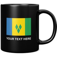 st. Vincent Und Die Grenadinen-Flagge Mit Benutzerdefiniertem Text 11 Unzen Kaffeetasse/Tasse - Perfektes Geburtstagsgeschenk Für Sie Oder Ihn von GiftMonsterCo