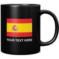 Spanien Flagge Mit Individuellem Text 11Oz Kaffeetasse/Tasse - Perfektes Geburtstagsgeschenk Für Sie Oder Ihn | Geschenk Männer Frauen von GiftMonsterCo