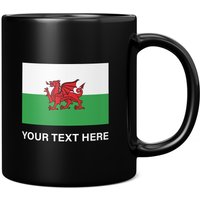 Wales Flagge Mit Individuellem Text 11Oz Kaffeetasse/Tasse - Perfektes Geburtstagsgeschenk Für Sie Oder Ihn | Geschenk Männer Frauen von GiftMonsterCo