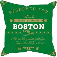 Boston Personalisierte Basketball Kissenhülle, Einzigartiges Individuelles Geschenk Für Nba Fans, Weltgrößter Fan Kissenbezug von MugShotsHub