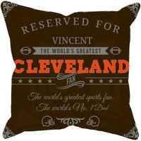 Cleveland Personalisierter Fußball Kissenbezug, Einzigartiges Individuelles Geschenk Für Nfl Fans, Weltgrößter Fan Kissenbezug von MugShotsHub