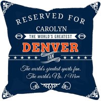 Denver Personalisierter Fußball Kissenbezug, Einzigartiges Individuelles Geschenk Für Nfl Fans, Weltgrößter Fan Kissenbezug von MugShotsHub