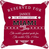 Miami Personalisierte Basketball Kissenhülle, Einzigartiges Individuelles Geschenk Für Nba Fans, Weltgrößter Fan Kissenbezug von MugShotsHub