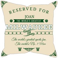 Milwaukee Personalisierte Basketball Kissenhülle, Einzigartiges Individuelles Geschenk Für Nba Fans, Weltgrößter Fan Kissenbezug von MugShotsHub