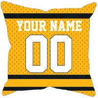 Personalisiert Pittsburgh Football Jersey Style Kissenhülle, Einzigartiger Individueller Kissenbezug Geschenk Für Ultimative Nfl Fans, Wählen Sie von MugShotsHub