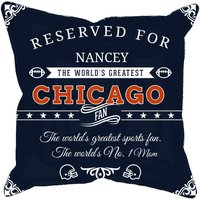 Personalisierte Chicago Fußball Kissenhülle, Einzigartiges Individuelles Geschenk Für Nfl Fans, Weltgrößter Fan Kissenbezug von MugShotsHub