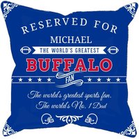 Personalisierte Kissenhülle Aus Büffelfußball, Einzigartiges Individuelles Geschenk Für Nfl Fans, Weltgrößter Fan Kissenbezug von MugShotsHub