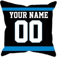 Personalisierter Carolina Football Jersey Style Kissenbezug, Einzigartiger Individueller Kissenbezug Geschenk Für Ultimative Nfl Fans, Wählen Sie von MugShotsHub