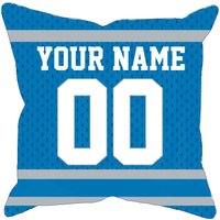 Personalisierter Detroit Football Jersey Style Kissenbezug, Einzigartiger Individueller Kissenbezug Geschenk Für Ultimative Nfl Fans, Wählen Sie von MugShotsHub