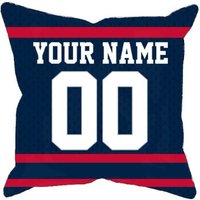 Personalisierter New England Football Jersey Style Kissenbezug, Einzigartiger Individueller Kissenbezug Geschenk Für Ultimative Nfl Fans, Wählen von MugShotsHub