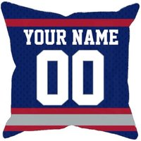 Personalisierter New York Football Jersey Style Kissenbezug, Einzigartiger Individueller Kissenbezug Geschenk Für Ultimative Nfl Fans, Wählen Sie von MugShotsHub