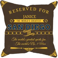 San Diego Personalisierte Baseball Kissenhülle, Einzigartiges Individuelles Geschenk Für Mlb Fans, Weltgrößter Fan Kissenbezug von MugShotsHub