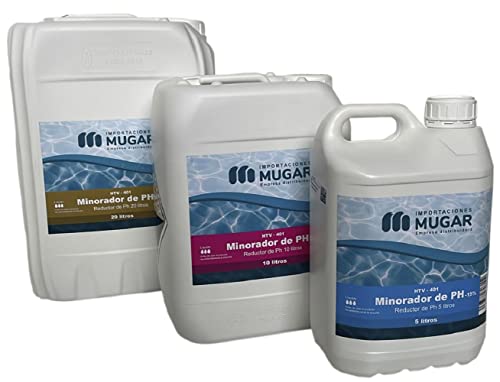 MUGAR - Minus Sulfura-pH-Minorator für Schwimmbäder, pH-Reduzierer von 10, 15 und 20 Litern, Schwefel, Verpackungen mit drei verschiedenen Mengen erhältlich: 5, 10 und 20 Liter. von Mugar