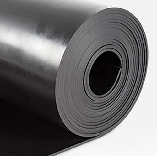 Mugar - Glatter schwarzer Gummiboden - Gummiboden für hohe Arbeitsbelastungen- verschiedene Dicke, Breiten und Länge- Boden für Garagen und Fitnessstudios (SBR 4mm, 1,40x5m) von Mugar