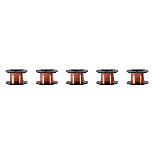 Lackdraht -Lackdraht Kupferdraht mit hoher elektrischer Leitfähigkeit Draht zur Motherboard-Reparatur, 0,1 mm,Länge 12m, 5 Stueck von Mugast