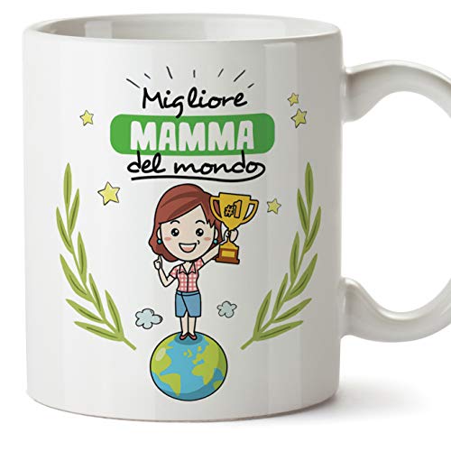 (Tasse auf Italienisch) Mama Original Kaffeetassen und Frühstück zu geben als Geschenk Mutter - die Beste Mutter der Welt - Ceramica 350 ml von Mugffins