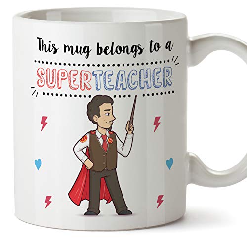 Mugffins (Tasse auf Englisch Lehrer Original Becher Tasse - Dieser Becher gehört zu einem Super Teacher - 11 Unzen Keramik von Mugffins