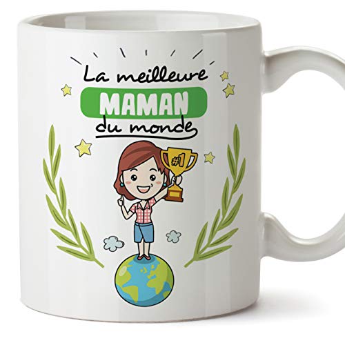Mère Tasses Originales de café et Petit-déjeuner à Donner Maman -La Meilleure Mère du Monde - Mug Céramique 350 ML von Mugffins