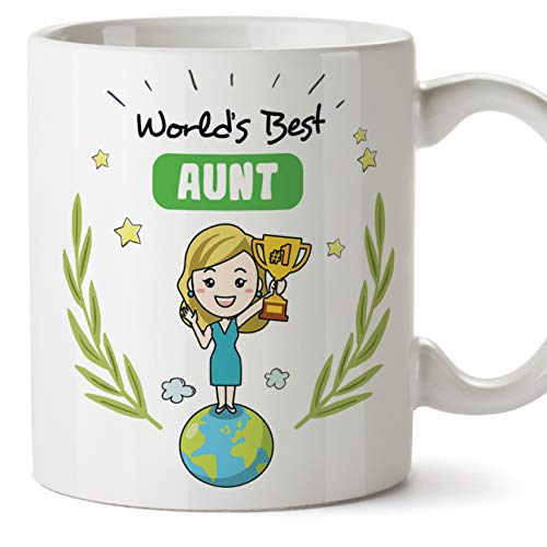 Mugffins (Tasse auf Englisch Tante Original Becher Tasse - Beste Tante der Welt - 11 Unzen Keramik von Mugffins