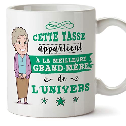 Mugffins (Tasse auf Französisch) Großmutter Original Kaffeetassen und Frühstück zu geben Großmütter - Dieser Becher gehört zu den besten Großmutter des Universums - Keramik 350 ml von Mugffins