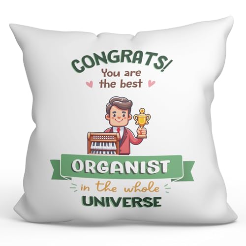 Mugffins Kissen mit Füllung mit Spruch für Organist Mann - Auf Englisch - Best in Universe Trophy - 40 x 40 cm - originelles und lustiges Geschenk Mitarbeiter Mugffins Kissen mit Füllung mit Spruch für Organist Mann - Auf Englisch - Best in Universe Trophy - 40 x 40 cm - originelles und lustiges Geschenk Mitarbeiter von Mugffins