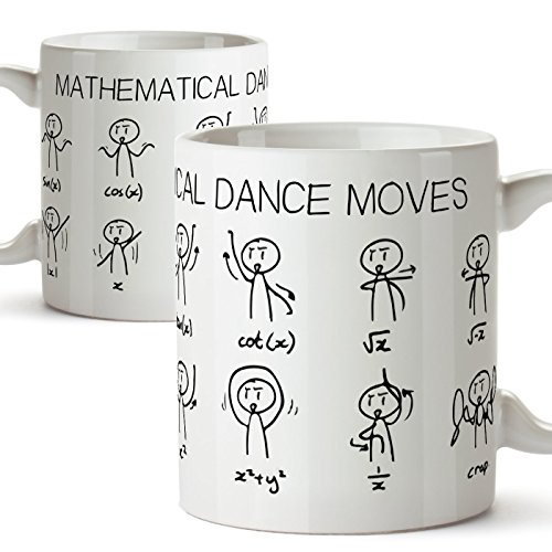 Mugffins Lustige und ursprüngliche Tasse für Mathematikliebhaber - The Maths Dance - Keramiktasse 350 ml - Geschenk für Mathematiker von Mugffins