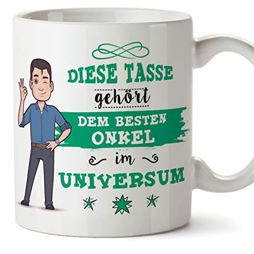 Mugffins Onkel Tasse/Becher/Mug - Diese Tasse gehört dem besten Onkel im Universum - Schöne und lustige Kaffeetasse als Geschenkidee für Onkel. Keramik 350 mL von Mugffins