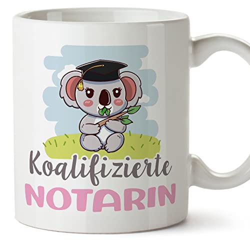 Mugffins Tassen/Becher mit Spruch für NOTARIN - Auf Deutsch - Koalifizierter/Koalifizierte - 11 oz / 330 ml - originelles und lustiges Geschenk Mitarbeiter von Mugffins