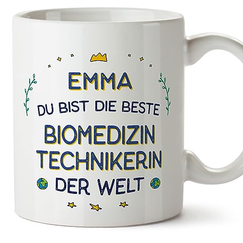 Mugffins Tassen Personalisierten für BIOMEDIZINTECHNIKERIN Frau - Auf Deutsch - Beste der Welt - 11 oz / 330 ml - Individuell Anpassbar Geschenk Mitarbeiter von Mugffins