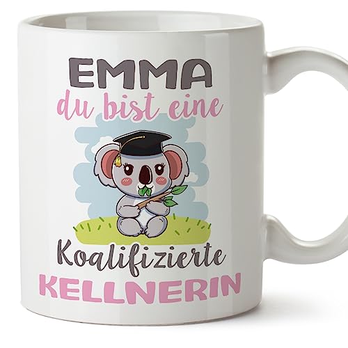 Mugffins Tassen Personalisierten für KELLNERIN Frau - Auf Deutsch - Koalifizierte Personalisierte - 11 oz / 330 ml - Individuell Anpassbar Geschenk Mitarbeiter von Mugffins