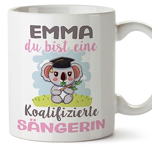 Mugffins Tassen Personalisierten für SÄNGERIN Frau - Auf Deutsch - Koalifizierte Personalisierte - 11 oz / 330 ml - Individuell Anpassbar Geschenk Mitarbeiter von Mugffins