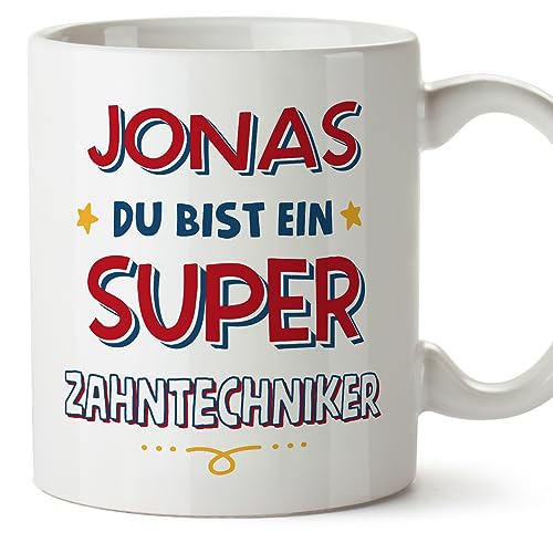 Mugffins Tassen Personalisierten für ZAHNTECHNIKER Mann - Auf Deutsch - Du Bist Super - 11 oz / 330 ml - Individuell Anpassbar Geschenk Mitarbeiter von Mugffins