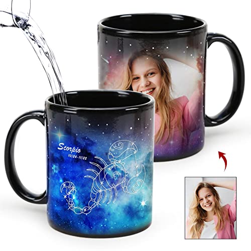 Individuelle Farbwechsel-Tasse, 325 ml, Sternbild-Kaffeetasse, wärmeempfindliche Tasse mit Ihrem Foto, vollständiger Druck, personalisierte magische Tasse, lustige Tasse von Mugkiss
