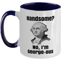 George Washington Kaffeetasse, Lustiges Geschenk, Einzigartiges Geschenk Für Washington, Unabhängigkeitstag, 4. Juli von MugpireLLC