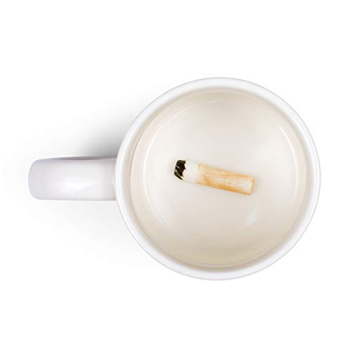 Tasse -Gross Mug- Zigaretten-Attrape im Kaffeebecher Scherz Geschenk Becher von Thumbs Up